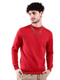 The Indian Garage Co Mens Polyester Crew Neck Sweatshirt (0123-EL-DSWT-01_Crimson
