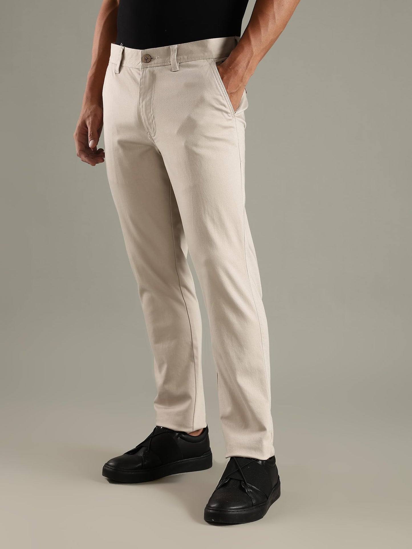 Thomas Scott Mens | Solid | Regular Fit | Premiun Cotton | 4 Pocket | Formal wear Trouser | Casual Chino | Pants for Men (Avail