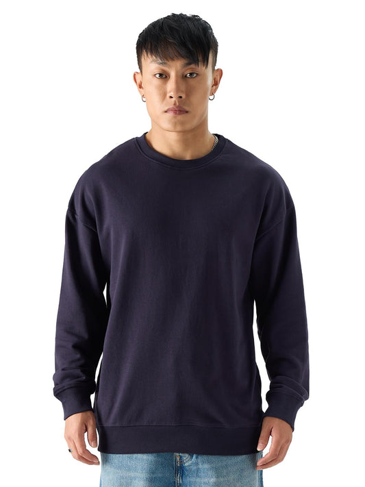 The Souled Store TSS Originals: Berry Blockbuster Men Oversized Sweatshirts Sweatshirts Hoodies Pullovers Crewneck Hooded Zip-Up
