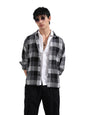 The Indian Garage Co Mens Relaxed Fit Checkered Cutaway Collar Long Sleeves Sweater