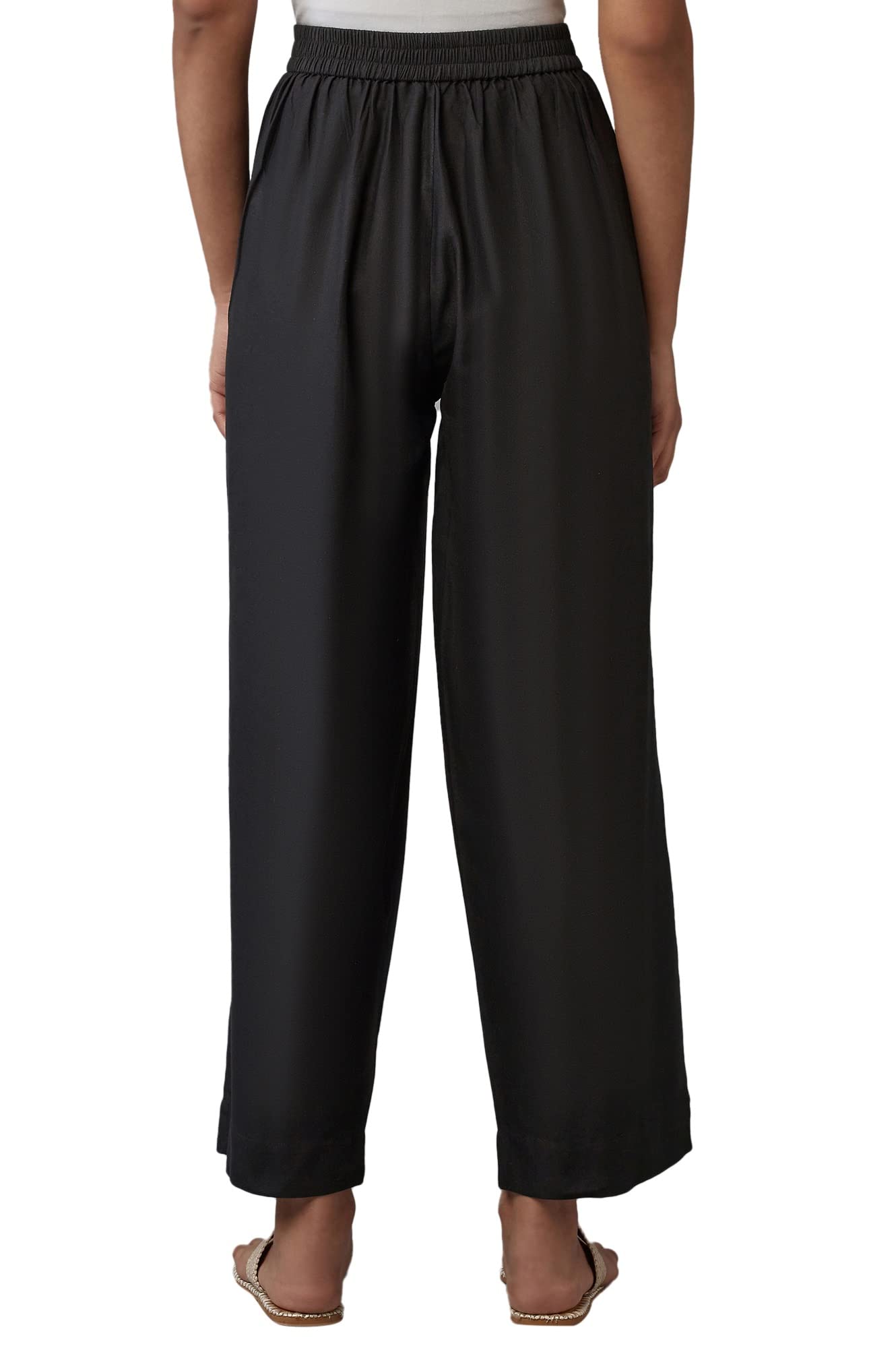 W Cotton Blend Strechable Parallel Pants For Women | Cotton Blend Parallel Pants For Women | Trousers For Women | W For Woman
