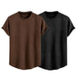 Greciilooks T Shirt For Men Cotton | Textured Oversized Fit Man T-Shirt | Round Neck Half Sleeve Men T-ShirtS