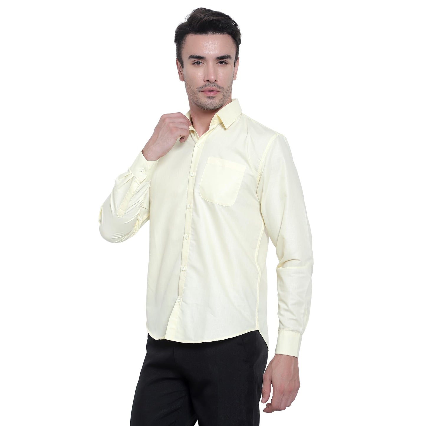 Tee Projekt Premium Plain Cotton Shirt for Men | Cotton Shirt | Casual Shirt | Solid Shirt | Full Sleeves | Formal Shirt (SFA-ST