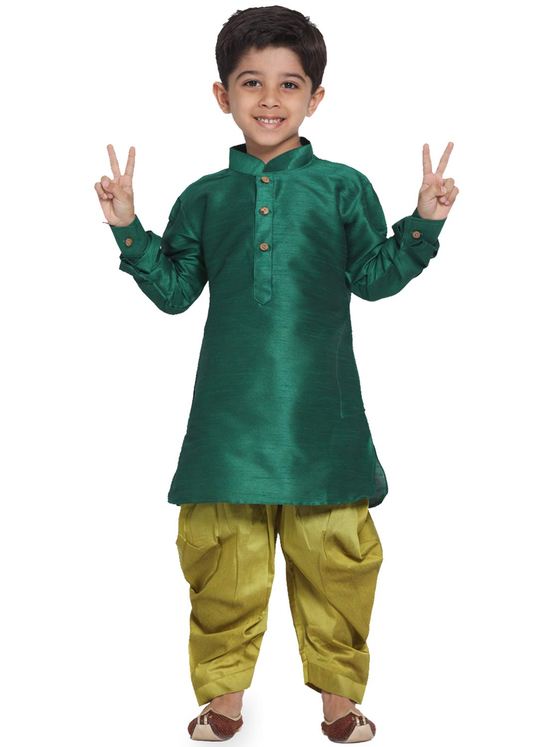 Jbn Creation Boys Silk Blend Kurta And Dhoti Set - Ethnic Elegance For Festivals | Pathani Style Full Sleeves Kurta And Cowl Sty