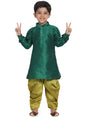Jbn Creation Boys Silk Blend Kurta And Dhoti Set - Ethnic Elegance For Festivals | Pathani Style Full Sleeves Kurta And Cowl Sty