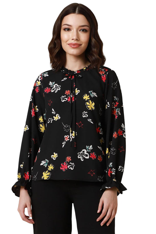 Allen Solly Women Printed Casual Round Neck Shrug