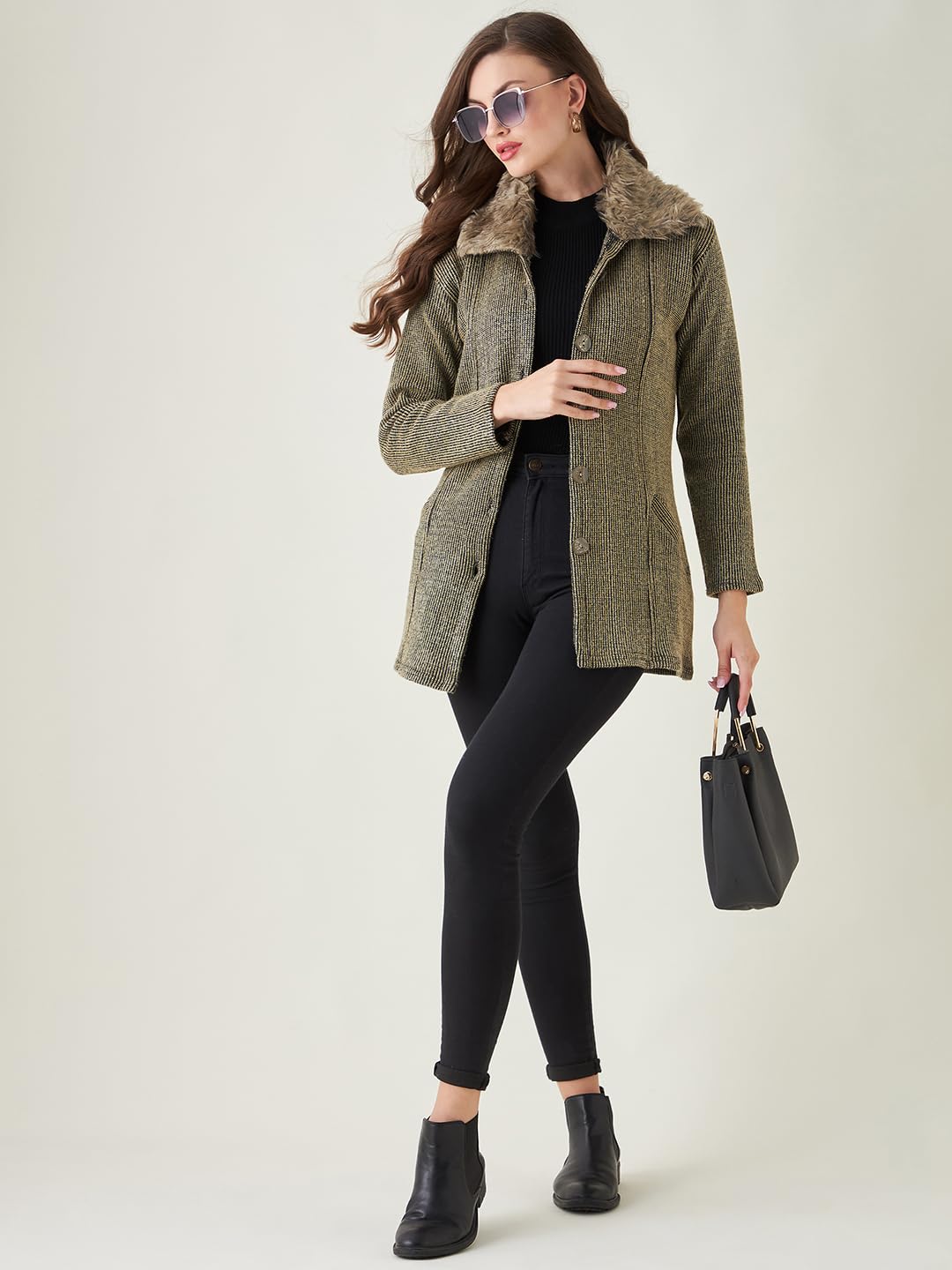 Pivl Women Camel Sweater for Winter