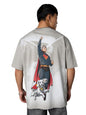 The Souled Store Superman: Take Me Home Men and Boys Short Sleeves Round Neck Grey Graphic Printed Cotton Drop Shoulder Lightwei