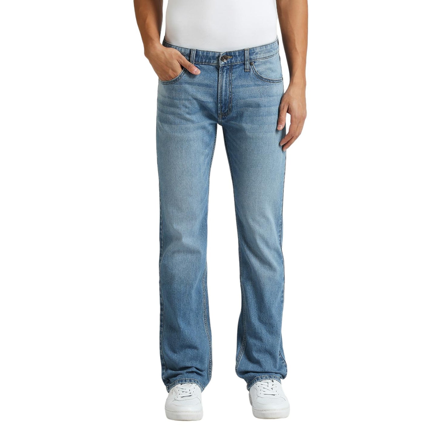 Pepe Jeans Men Mid Rise Regular Jeans (Pm207712L283_Light Ocean Blue, 38
