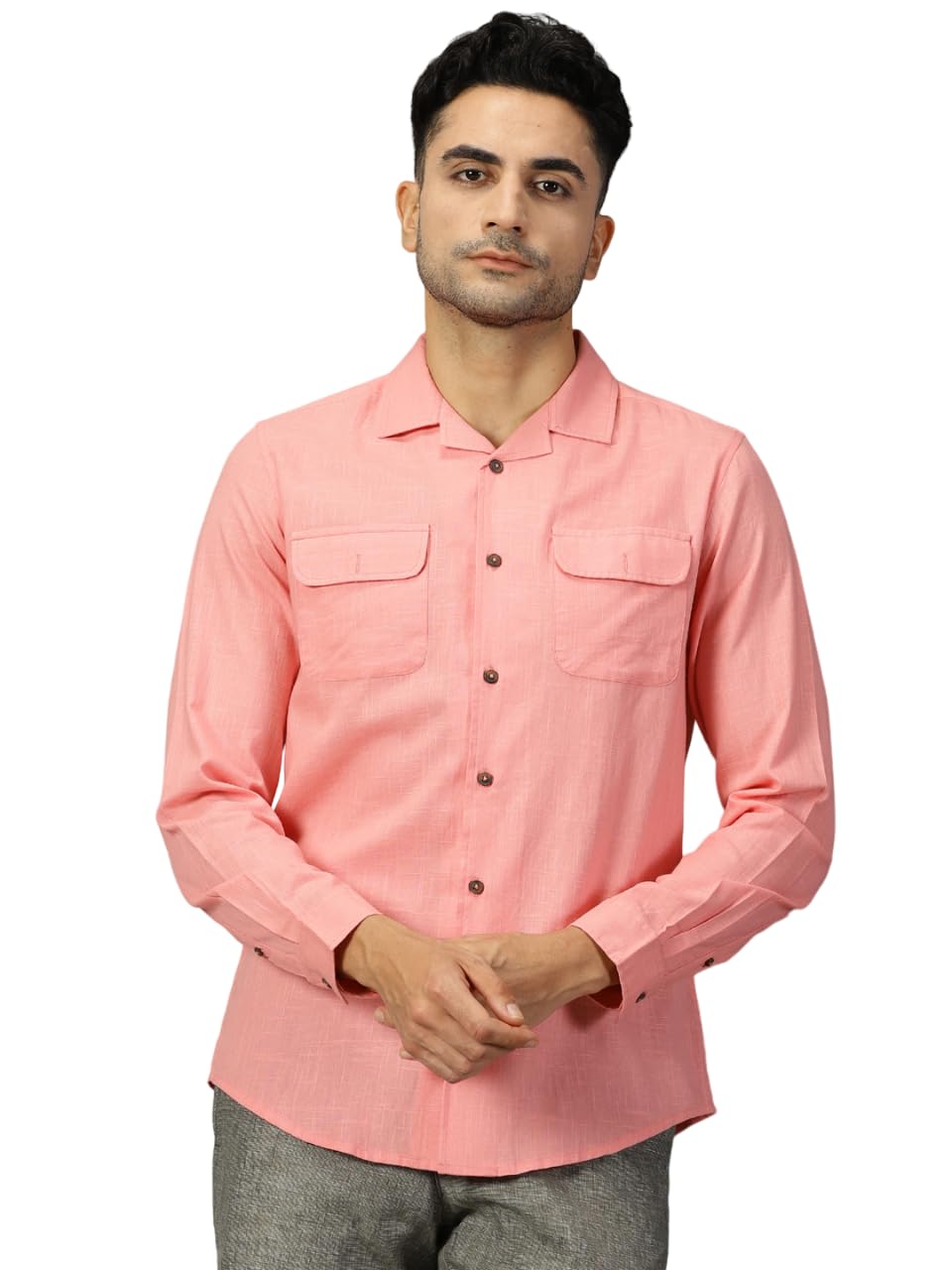 Thomas Scott Double Pocket Regular Fit Long Sleeve Casual Tshirt for Mens