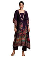 Varanga Women-Zari & Sequin Detailed Ethnic Printed Flared Kaftan With Trouser