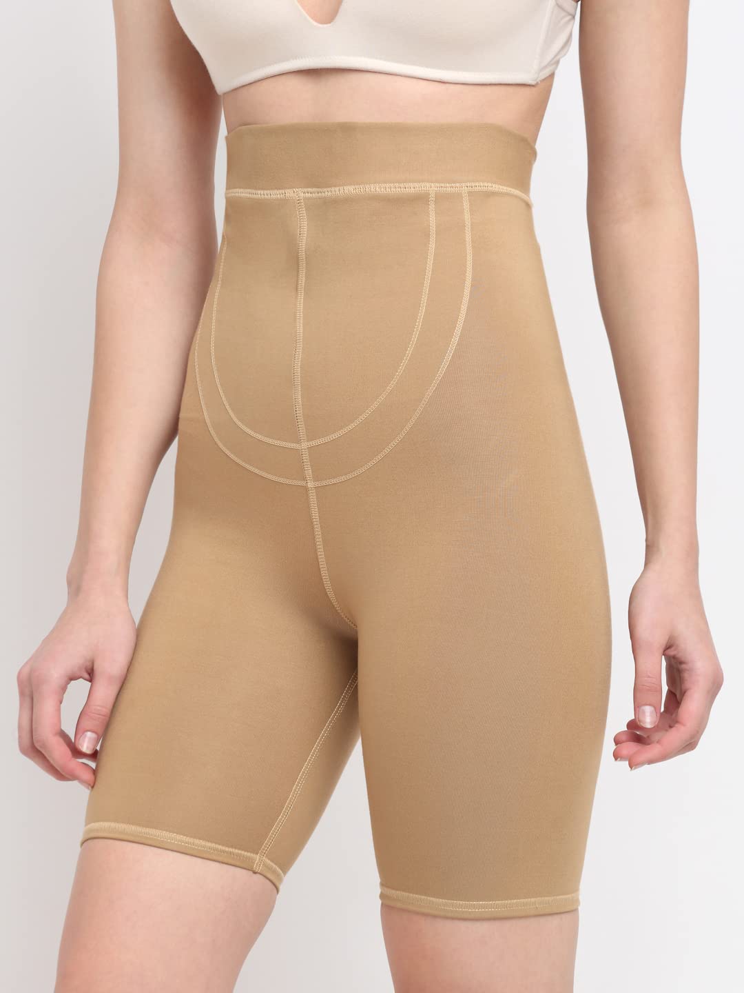 Shasmi Womens High Waist Shapewear with Anti Rolling Strip Tummy Control Tucker Waist Slimming Panties Women Shapewear Underwea