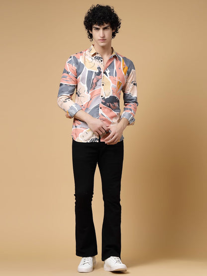 Rigo Rayon Printed Shirts for Men | Full Sleeves Hawaiian Regular Fit Mens Shirt | Casual Shirt | Beach | Party | Outing Wear S