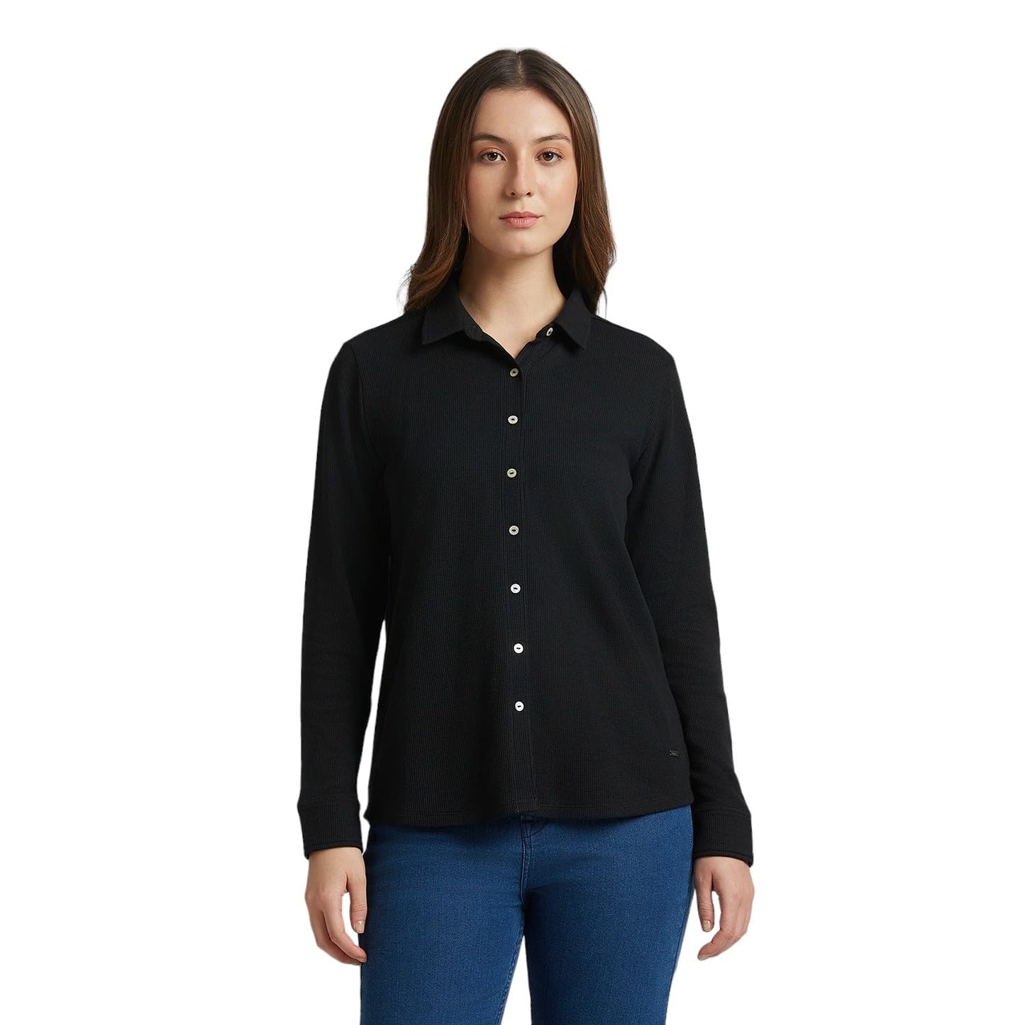 Pepe Jeans Women'S Regular Fit Shirt (Pl305056_Black