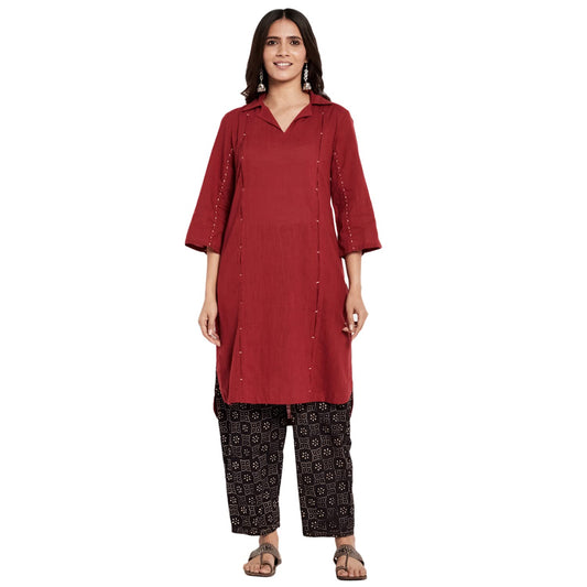 Fabindia Women Printed 2 Piece Kurta Set Cotton_M