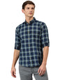 Thomas Scott Checkred Regular Fit Long Sleeve Spread Collar Casual Shirts for Mens