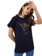 Bewakoof Womens Graphic Printed 100% Cotton T-Shirt - Boyfriend Fit, Round Neck, Half Sleeves