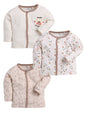 BABY GO 0-3M/3-6M/6-9M/9-12M Full Sleeves 100% Pure Cotton Open Shirts/Snap Botton Tees for Baby Boys