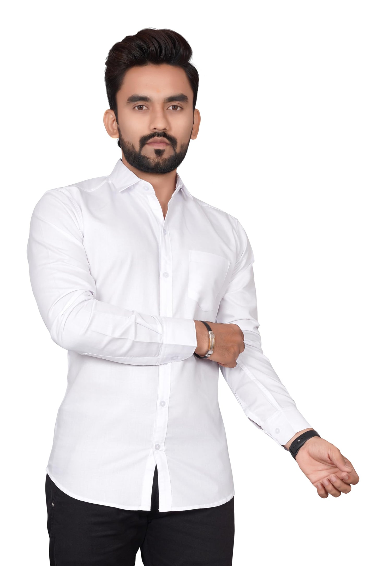 Besix Full Sleeve White Formal Shirt For Men Cotton Regular Fit Casual - Pure Premium Branded Shirts For Men Formal Stylish Slim