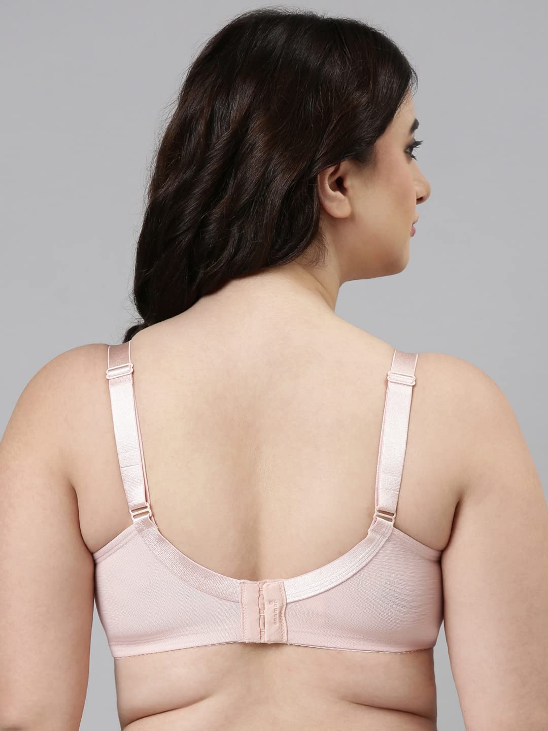 Enamor Womens Nylon Blend Non Padded Wire Free Full Coverage Smooth Contour Lift Bra with 3-Section Cups Support- F097(F097-Pea