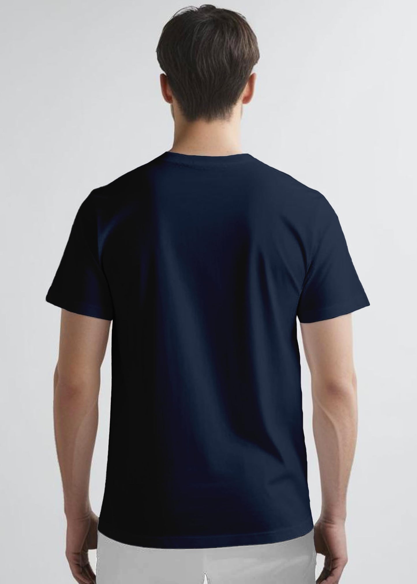 Peppyzone Mens Regular Fit T-Shirt (PZ-N-8372_Navy Blue2