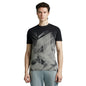 Black Abstract Print Short Sleeved T-Shirt