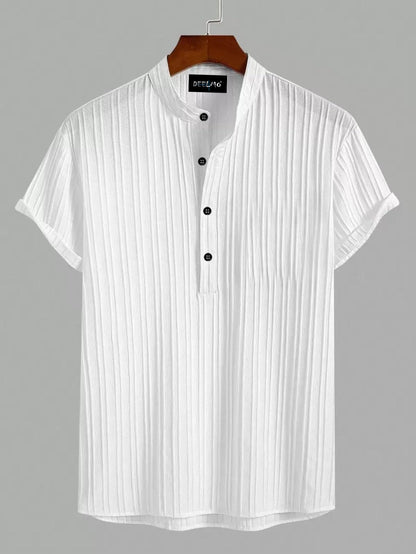 Deelmo MenS Regular Fit Solid Pattern Polyester Blend Shirt With Spread Collar Half Sleeve And Standard Length | Shirt For Man
