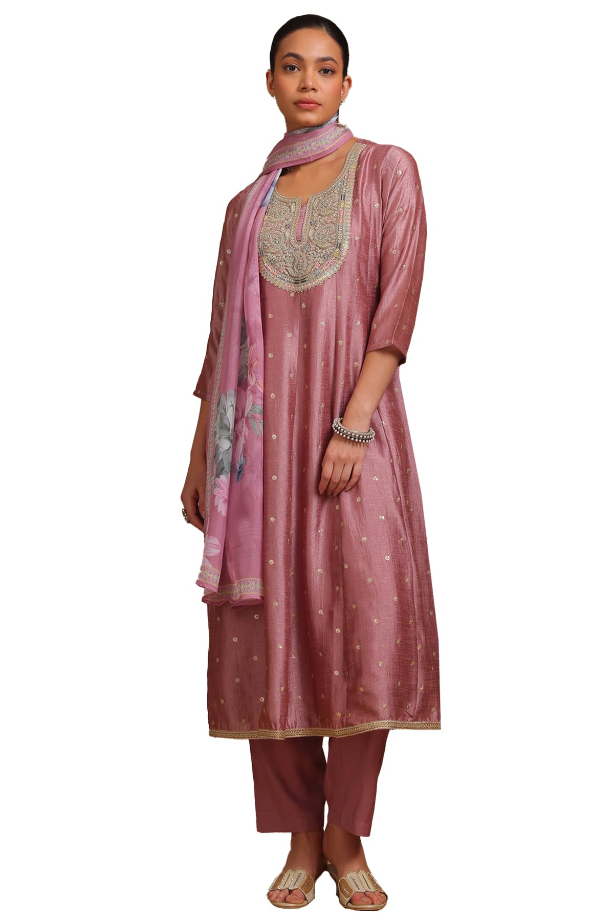 Soch Womens Vichitra Salwar Suit Set (EWS5CD21734_Blush Pink