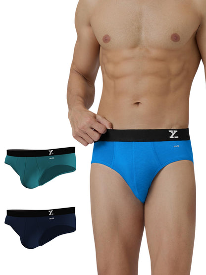 XYXX Mens Aero Silver Cotton Underwear for Men, Anti-Odour Silver Tech, Lasting Freshness, Moisture Absorbent Pack of 3 (XXL; Le