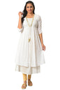 Aurelia WomenS Cotton Fit And Flare Midi Dress (23Fea13846-605269_White