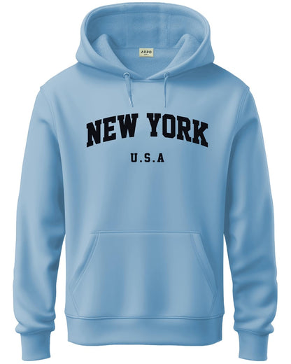 ADRO Men's Cotton Blend Neck Hooded Sweatshirt (H24-NEW)