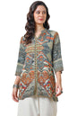 Soch Womens Multicolour Vicose Muslin Abstract Print Tunic with Beads