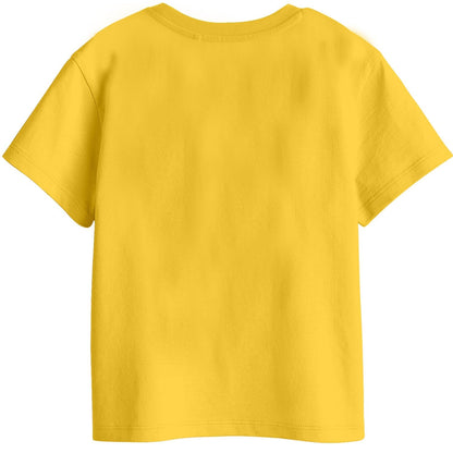 Bon Organik Girls Regular Fit T-Shirt (BON11428_Yellow