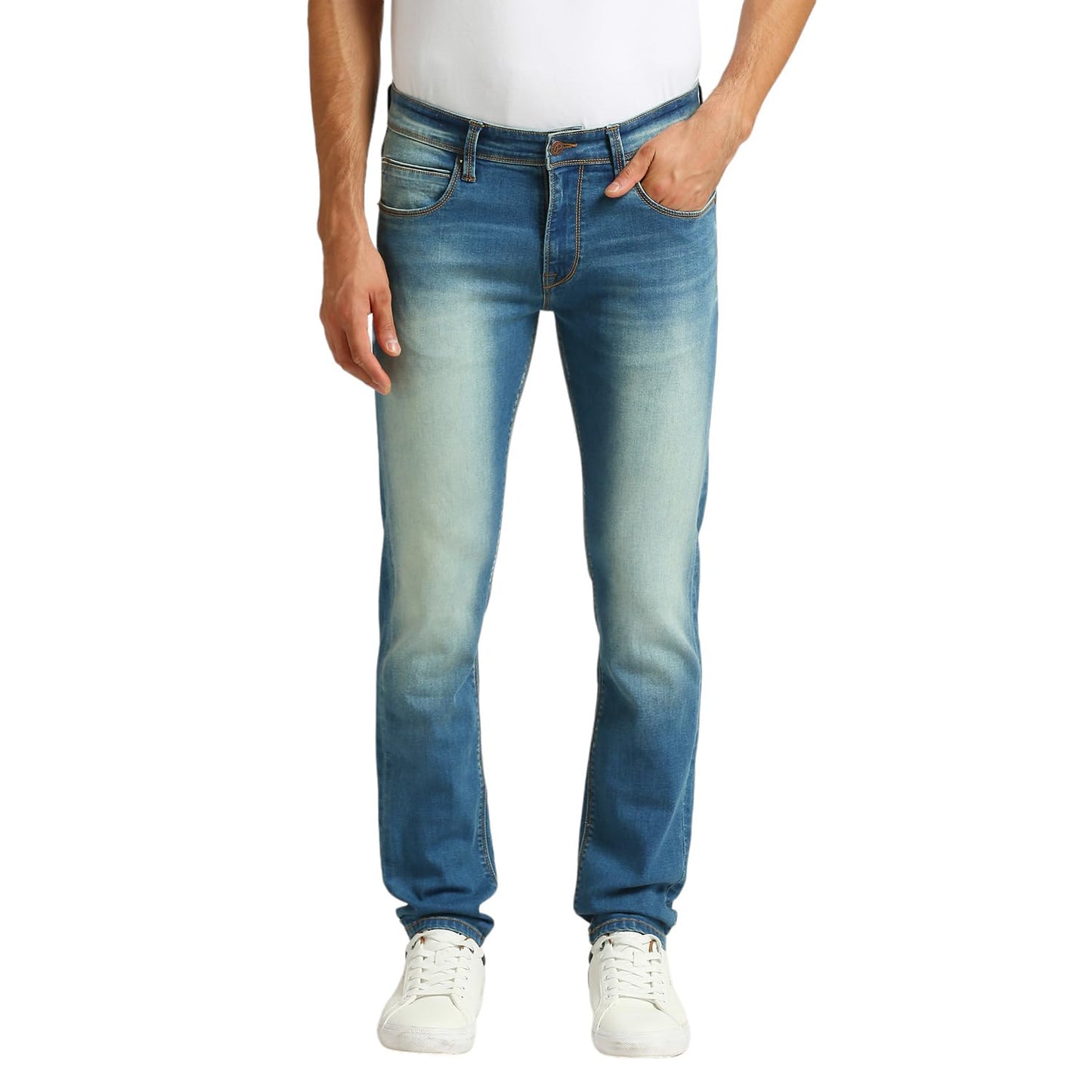 Pepe Jeans MenS Tapered Jeans (Pm207872J671_Med Tinted Used_Light Indigo Blue