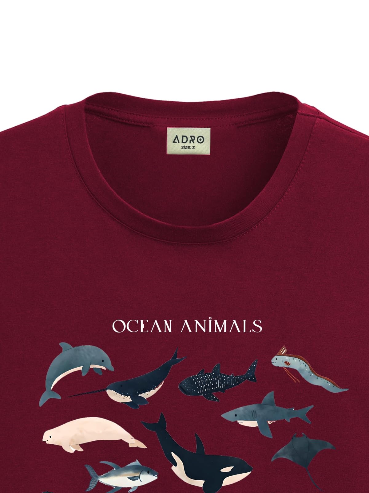ADRO T Shirts for Boys & Girls || Ocean Sharks Printed T-Shirt || Ages 3-14 || 100% Cotton Round Neck Tshirt for Boys & Girls||K