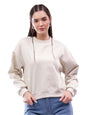 Kotty WomenS Fleece Sweatshirt Solid Pattern With Classic Round Neck(White,Xl)