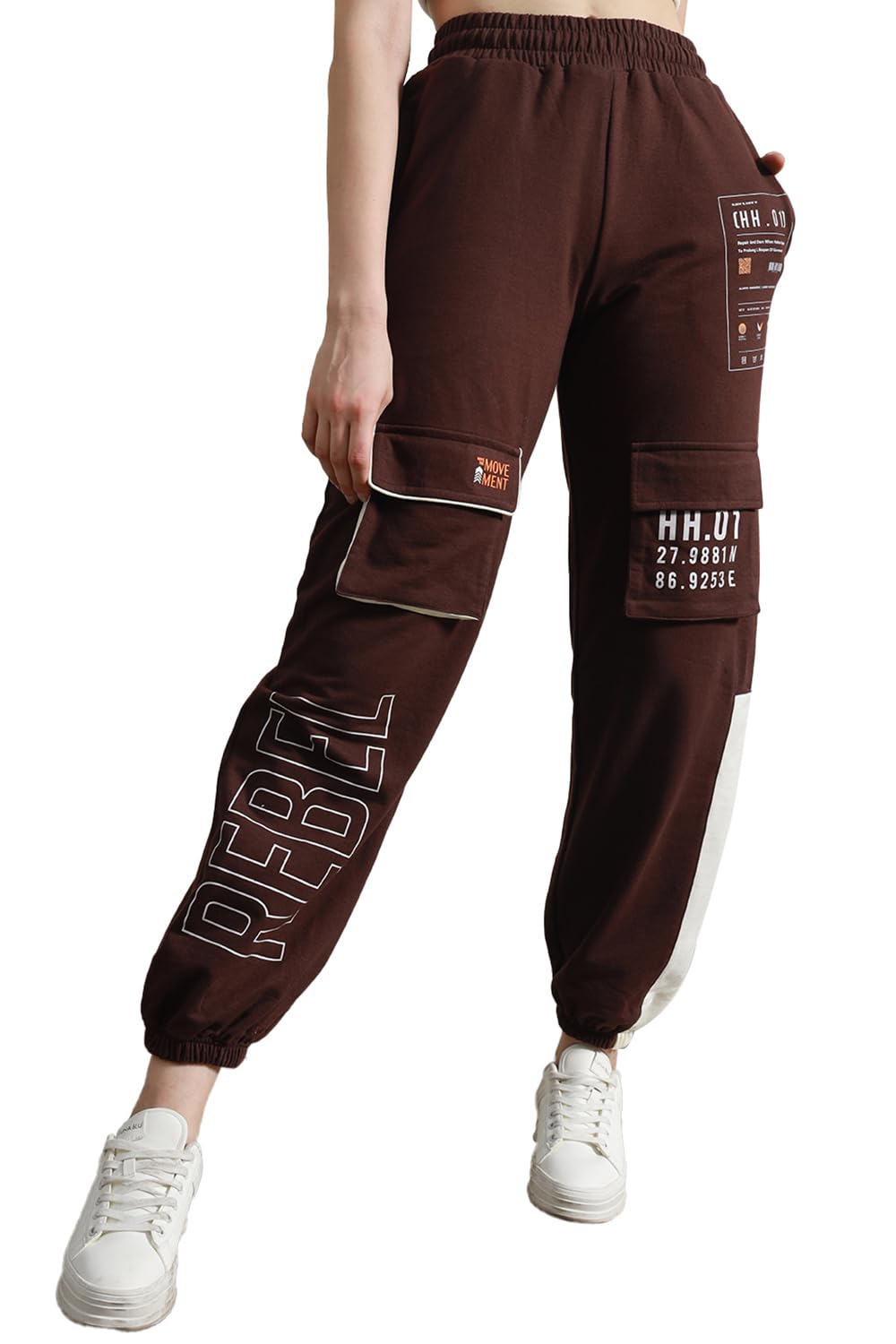 Hubberholme Women Brown Smart Casual Summer Cotton Regular Fit Solid Trousers_30