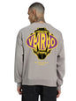Veirdo Mens Cotton Fleece Regular Fit High Round Neck with Rib Back Graphic Printed Sweatshirt