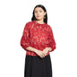 Fabindia WomenS Geometric Regular Fit Blouse (10708744_Red Xl)