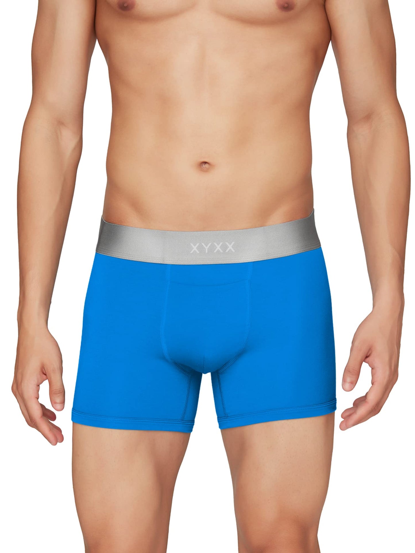 XYXX Mens Underwear Illuminati IntelliSoft Antimicrobial Micro Modal Trunk Pack of 5 (Black ; Ture Blue ; Black Iris ; Black &
