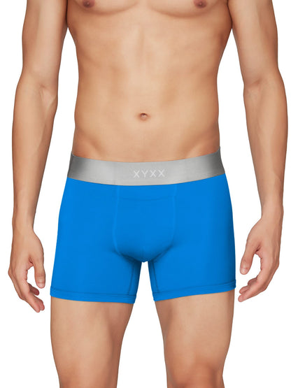 XYXX Mens Underwear Illuminati IntelliSoft Antimicrobial Micro Modal Trunk Pack of 5 (Black ; Ture Blue ; Black Iris ; Black &
