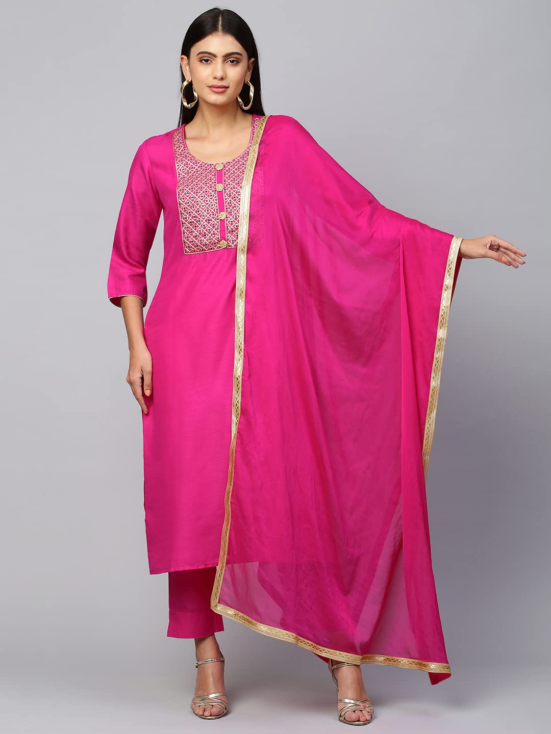 ANNI DESIGNER Women's Cotton Blend Kurta Set