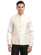 Turtle Men Terry Rayon Beige Printed Nehru Jacket