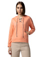 FYLTR Womens Drop Shoulder Hoodie with Lace Up Neck Detailing & Contrast Drawcord