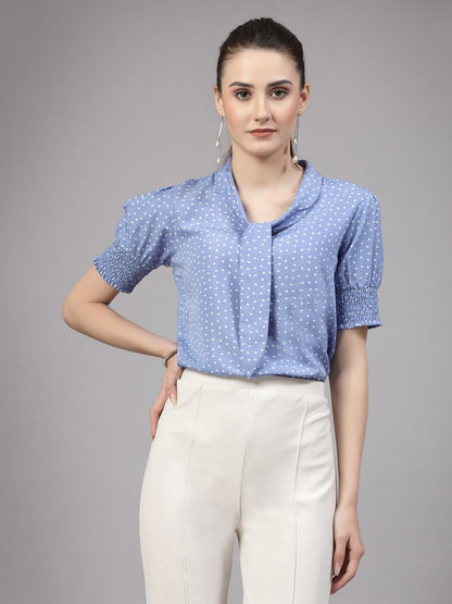 Style Quotient Women Polka dot Tie-up Casual Top