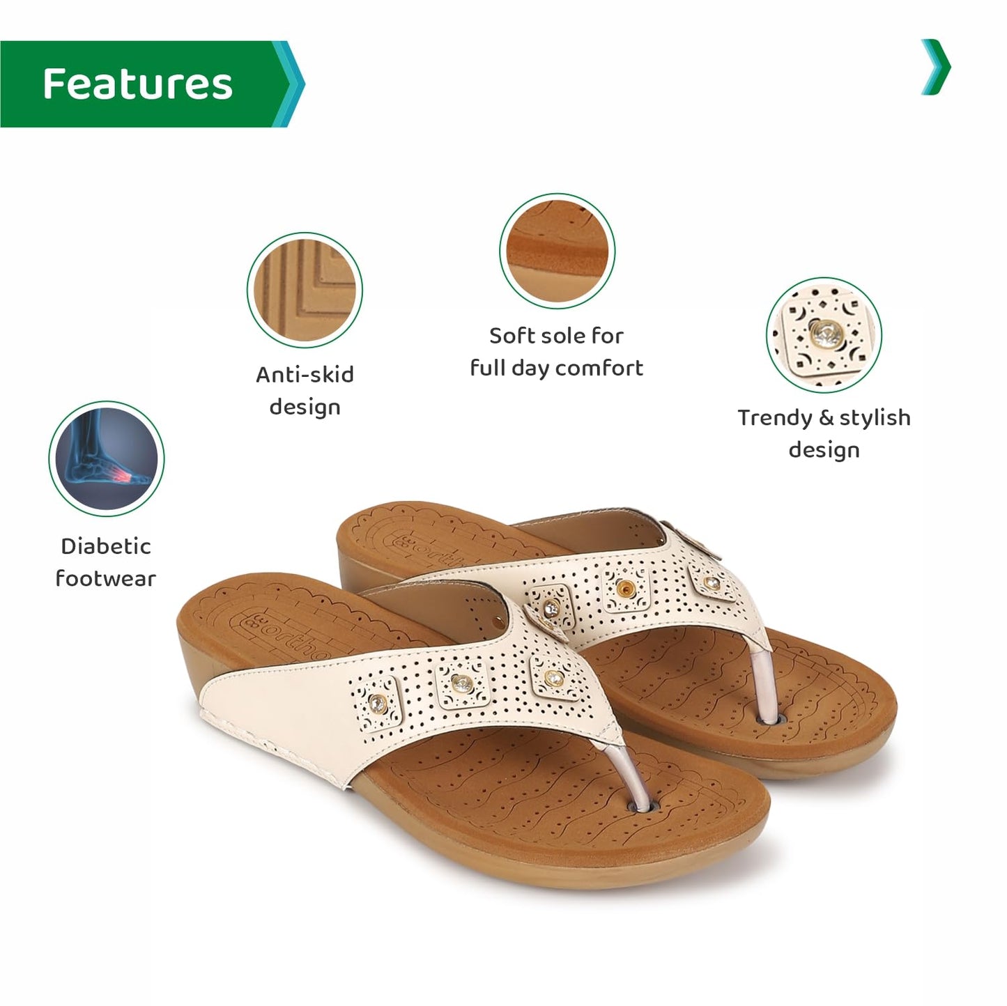 Ortho Joy Doctor Slipper For Women Fancy || Orthopedic WomenS Fashion Slipper || Comfortable Slippers For Women