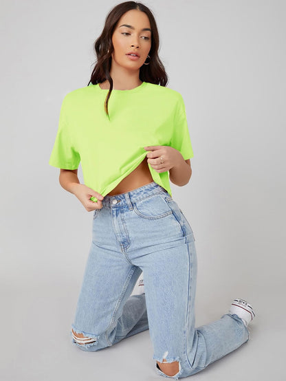 Kotty WomenS Solid Cotton Blend T-Shirt
