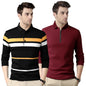 Noble Monk MenS Regular Fit Polo T Shirt |Full Sleeves |Collar Tshirts | Casual T-Shirt For Men
