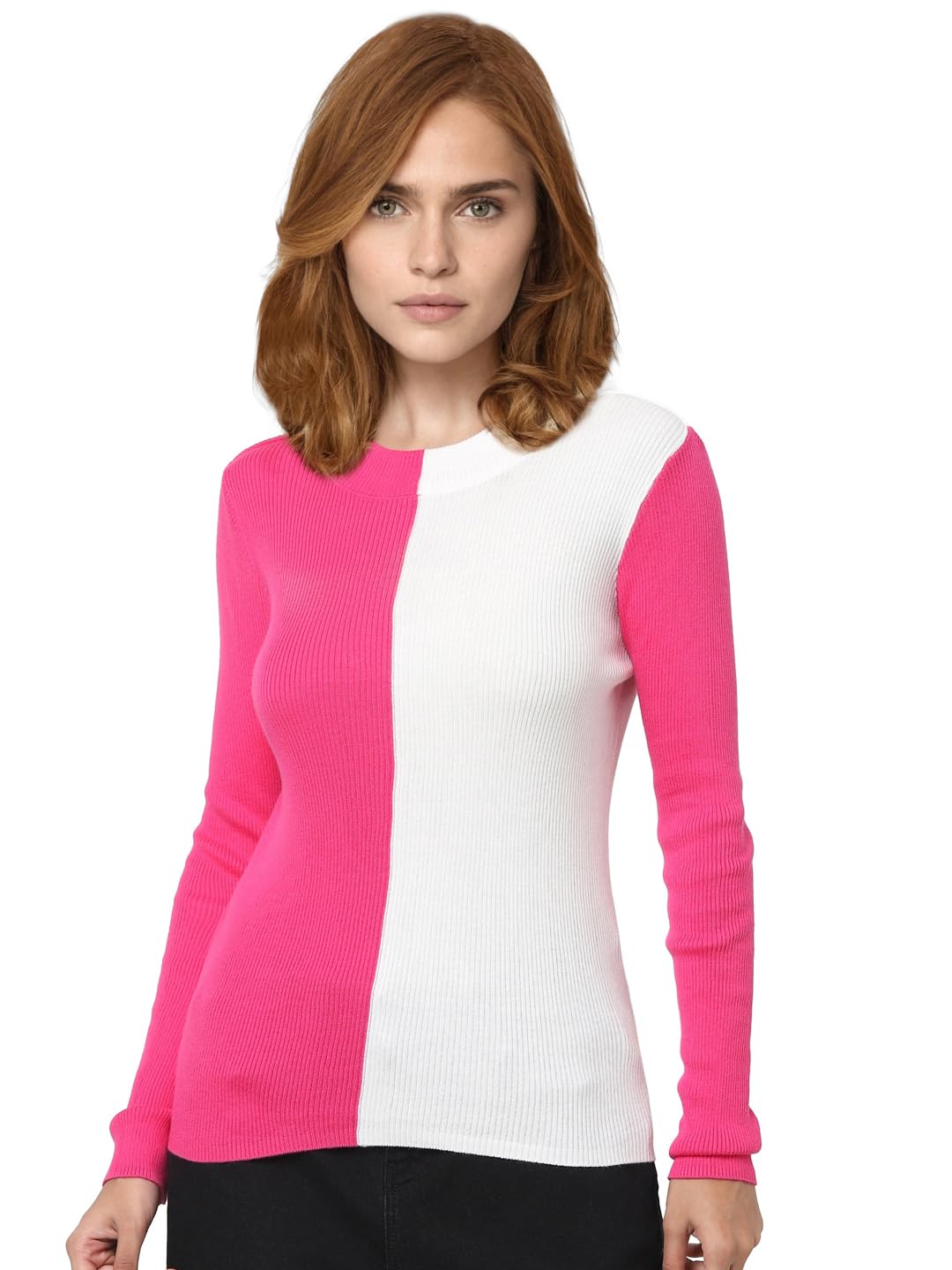 Vero Moda Slim Fit Sweater (273340602_Pink Peacock_Xl)