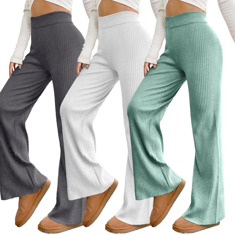 Tee Projekt Regular Fit Trouser for Women & Girls l Casual Summer Trouser l Cotton Blend Loose Fit Trousers (Pack of 3)